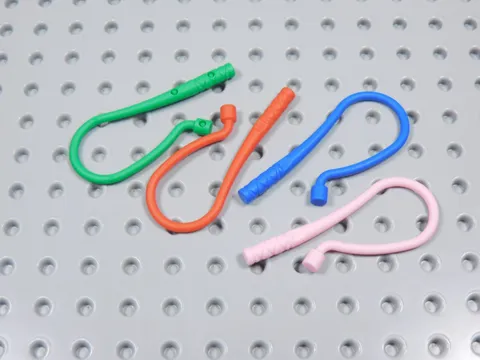 LEGO Lot of 4 Flexible Whip Weapon Minifig Blue Pink Red Bright Green BT