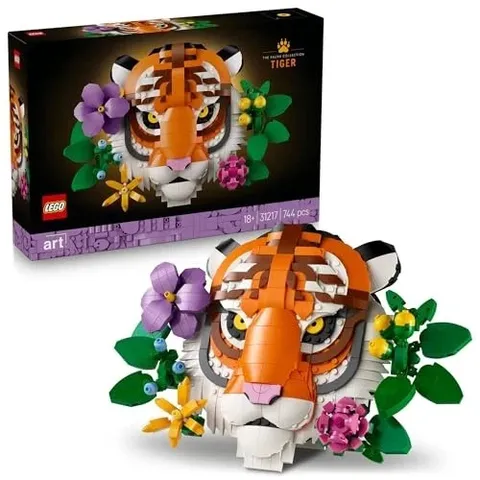 LEGO Art Animal Collection Tiger 31217 744 Pcs 3D Wall Display Botanical NEW