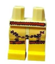 Lego 8805 Cave Woman Minifig Tan LEGS Yellow Lower Feet Brown Animal Skirt D473