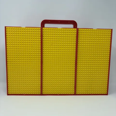 Lego Rare 1989 Vintage Red and Yellow 3 Compartment Storage Case w/ Sliding Lids