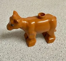 LEGO DUPLO BROWN CALF COW ANIMAL ZOO