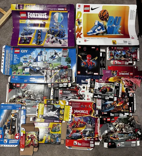 Bundle Lot Of 17 Empty Lego Boxes ONLY Marvel Fortnite Star Wars Niango