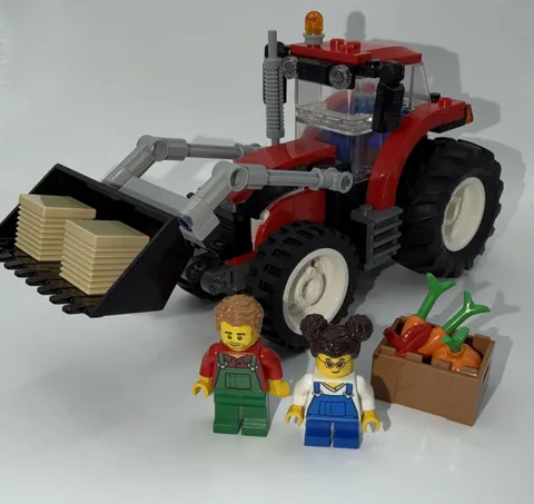 Lego City Tractor (60287) - Tractor Is Complete, Figs Have Subs, Missing Bunny