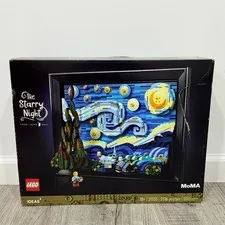 LEGO Ideas Vincent van Gogh The Starry Night 21333 Complete Box Stress