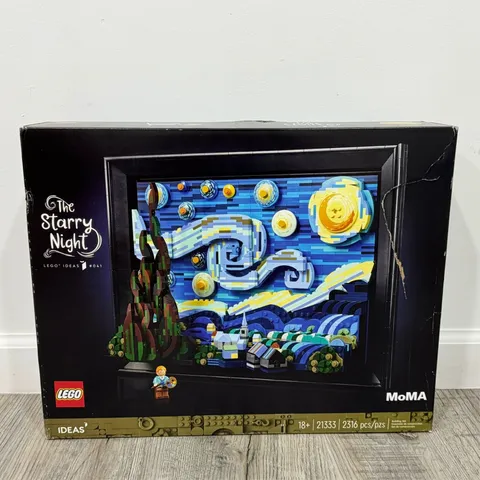 LEGO Ideas Vincent van Gogh The Starry Night 21333 Complete Box Stress