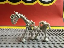 Lego Glow in Dark SKELETON HORSE - White Monster Fighters Halloween Minifig