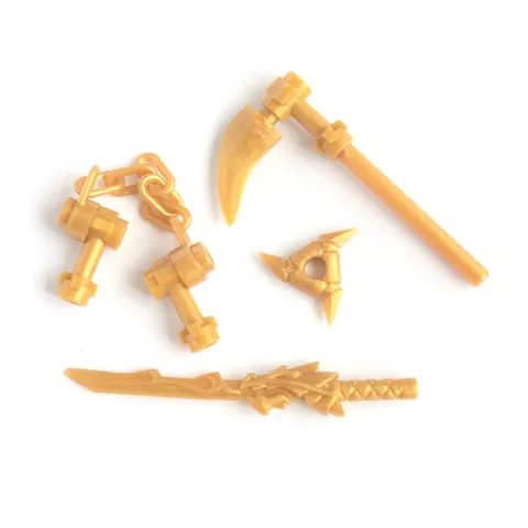 Lot Of 5 Lego Ninjago Weapons Gold Random Pull Toys