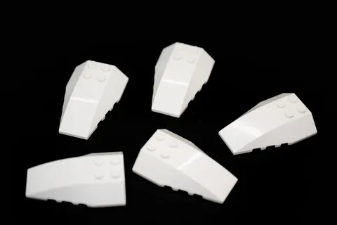 5 LEGO White Wedge 6x4 Triple Curved canopy aircraft cover 4x6 43712 4179869