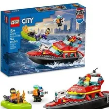 Lego City 60373 Fire Rescue Boat Set New In Destroyed Box