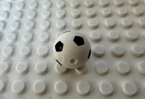 LEGO Ball Soccer w Black Pentagons Pattern No Pentagon Injection Point x45pb07