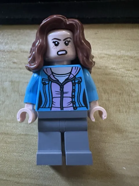 Lego Hermione Granger Dark Azure Jacket Over Bright Pink Hoodie Minifigure
