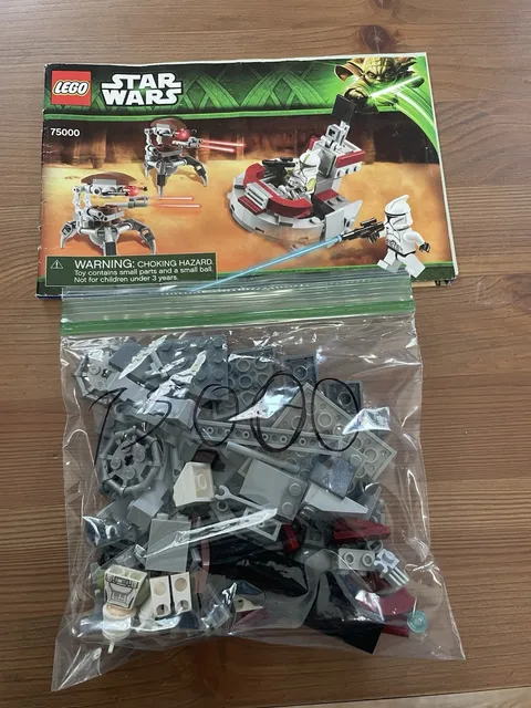 lego Star Wars 75000 clone troopers vs. droidekas Complete W Manual & Figures