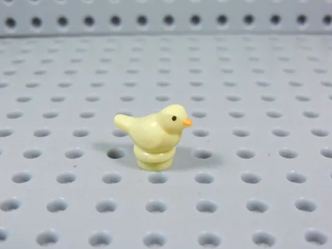 LEGO Cool Pastel Yellow Bird w/ Black Eyes Animal Minifig AZ