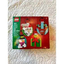 LEGO 40744 Christmas Ornament 153 PCS Santa Reindeer Snowman Sealed Box Damage