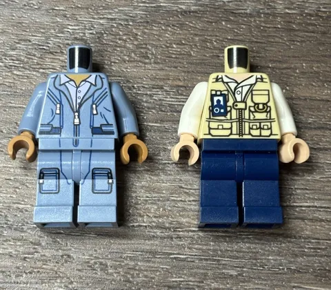 LEGO® Minifigure Jurassic Park - Lot Of 2 - Torsos And Legs ONLY