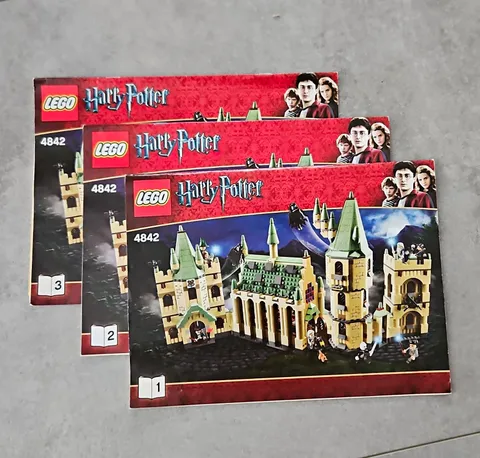 LEGO Harry Potter Building Instructions 4842, Illustrated Booklet Booklets 1-3