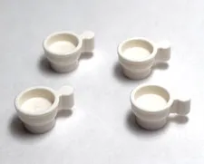 Lego - Minifigure Utensil - Lot of 4 - White, Tea Cups