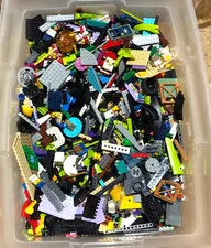 Bulk LEGO LOT 20 Pounds of Bricks Parts Pieces Tires Plates Doors Minifigures