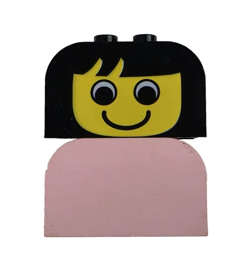 LEGO Slope Brick 2 x 4 x 2 Curved with Girl Face Classic Freestyle Person