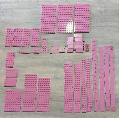 LEGO Bright Pink Plates & Tiles Lot 175 Pcs Genuine LEGO Bulk 8x16 4x10 2x6 2x4