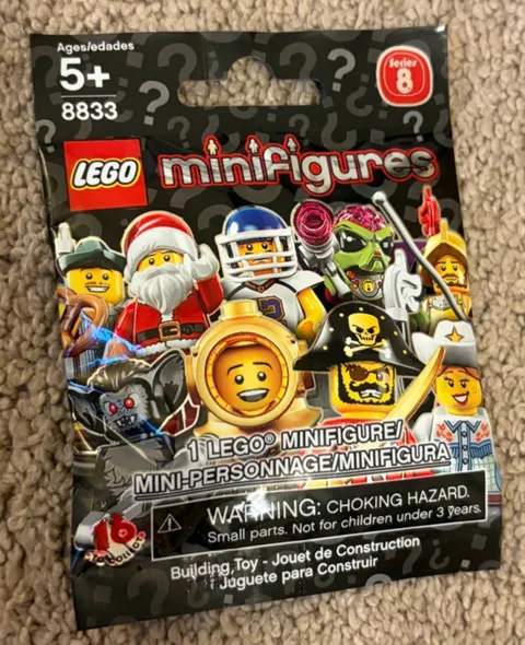 LEGO Minifigures Series 8 (8833) — 1 Sealed Blind Bag — Retired — NEW