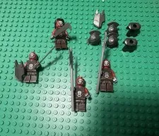 LEGO LOTR Uruk-hai Minifigure Lot of 4 w/ Weapons, Set 9471 Uruk-Hai Army