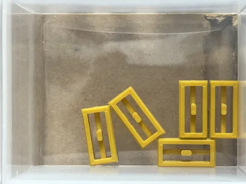 LEGO Parts - Pearl Gold Tile 1 x 2 Grille with Bottom Groove - No 2412b - QTY 5