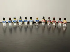 LEGO lot of 12 Imperial Soldiers Minifigures with Swords, guns and backpacks