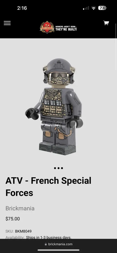 Brickmania French Special Forces Minifigure NEW Very Rare + FAST SHIP
