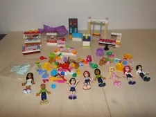 LEGO Friends Mini Figures Lot Parts Pieces Incomplete Animals Partial Builds
