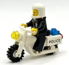 LEGO White Vintage Police Bike w/Minifig, 6522, Sold as is inv.572