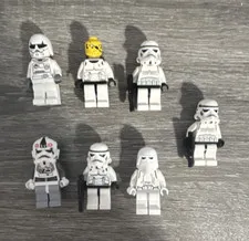 LEGO Star Wars Stormtrooper Minifigure Lot of 7 White Armor Troopers