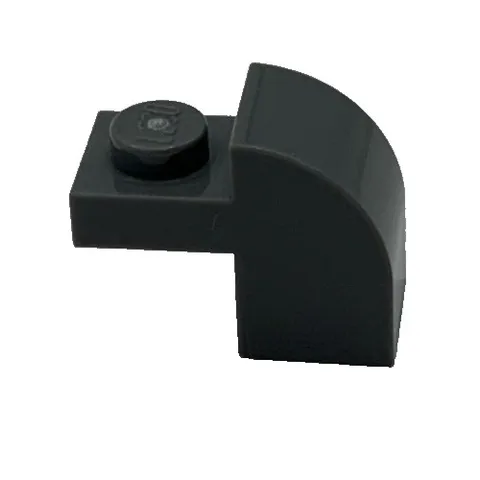 Lego 6091 Dark Bluish Gray Slope Curved 2 x 1 x 1 1/3 With Recessed Stud Curved