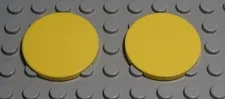 Lego Tile - Tile Round 3x3 Yellow 2 Pieces