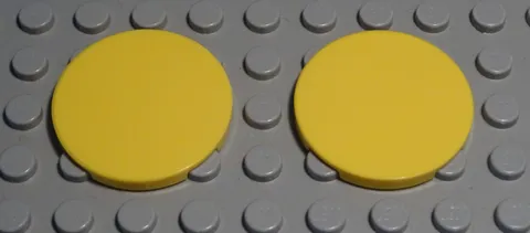 Lego Tile - Tile Round 3x3 Yellow 2 Pieces