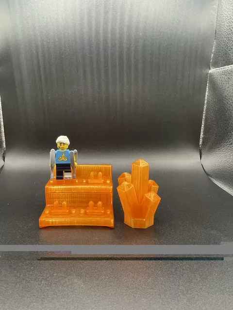 3-D Printed Lego Stand With Multiple Layers And Heel Savers Holds 4 Figs