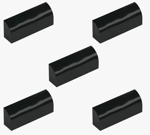 5 New LEGO Black 1x4 Curved Slope 1x4x1 1/3 round rounded top 10314 6019726