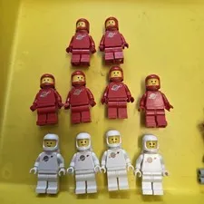 Lot Of 10 LEGO Vintage Minifigure Classic Space Rare Red & White