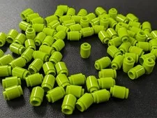 Lego 100x New Lime Brick, Round 1 x 1 # 3062 Lot Bulk MOC