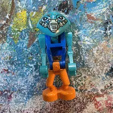 LEGO Minifigures Alien/Robot Minifigure Blue/Teal with Orange Legs Plastic