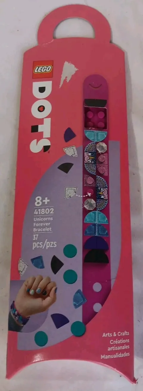 LEGO Dots Unicorns Forever Bracelet 37 Pieces Arts Crafts Stocking Stuffer 41802