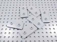 LEGO Lot of 6 Light Bluish Gray 2x4 Smooth Plates w/ 2 Studs BC