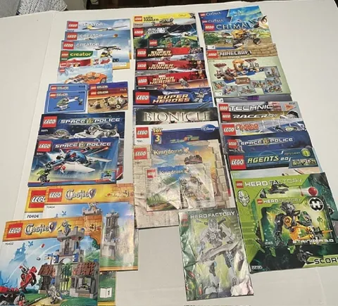 LEGO BUILDING INSTRUCTIONS MANUALS BOOKLETS LARGE MIXED LOT SEE LIST 