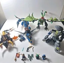 LEGO Ninjago Bulk Dragon Lot 70652 Stormbringer 70593 71782 Incomplete W Minifig