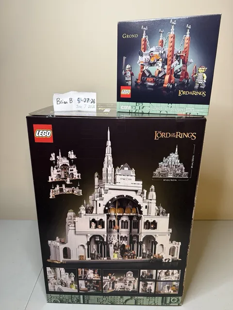 Lego Lord Of The Rings Minas Tirith 11377 & SOLD OUT Rare Grond Set 40893 NISB
