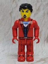 LEGO MINI FIGURE JACK STONE BANK ROBBER Red Suit , In Red Clothing