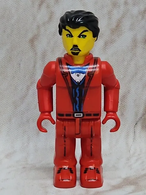 LEGO MINI FIGURE JACK STONE BANK ROBBER Red Suit , In Red Clothing