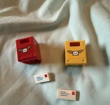 Vintage LEGO Red & Yellow Mailboxes Printed Wings Door 