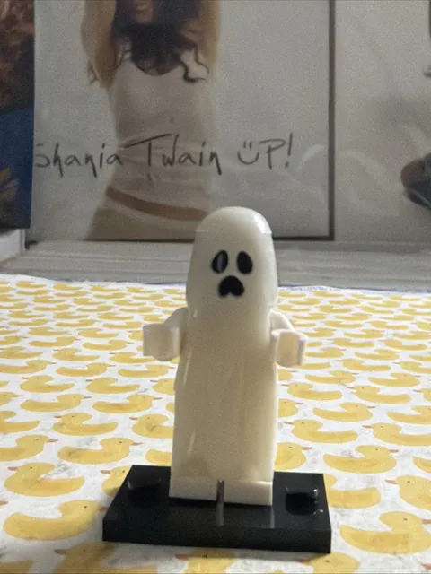 SAD GHOST LEGO MINIFIG FIGURE happy halloween classic scary glow in the dark