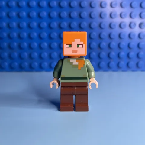 Lego Minifigure Minecraft Alex Orange Brown Green Minifig Figure